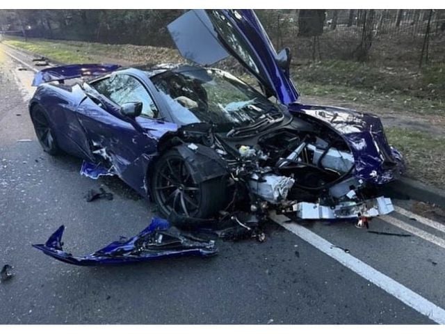 -McLaren supercar in Virginia Water, Surrey, (pictured above) in March/Instagram.