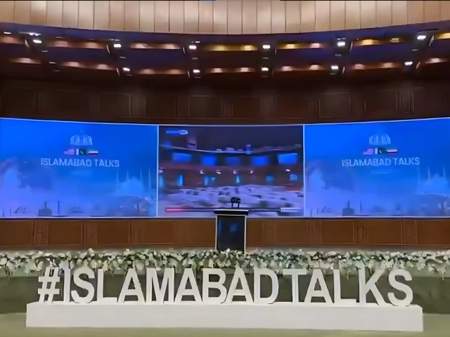 picture from inside the media facilitation centre established by the information ministry at the jinnah convention centre for foreign journalists arriving to cover the islamabad talks photo screengrab picture from inside the media facilitation centre established by the information ministry at the jinnah convention centre for foreign journalists arriving to cover the islamabad talks photo screengrab