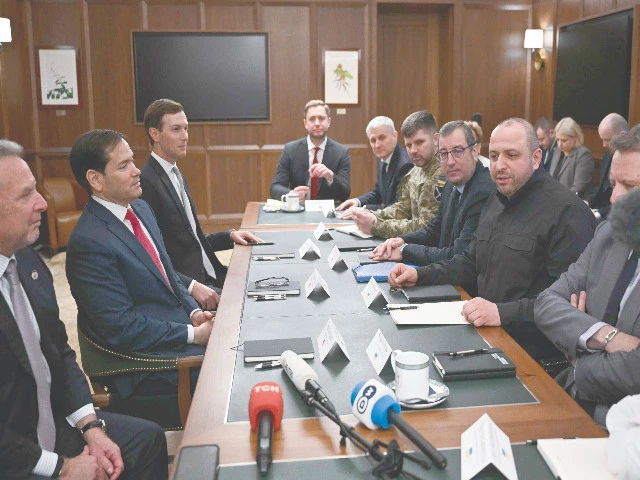 us secretary of state marco rubio listens as rustem umerov speaks while leading ukrainian delegation during a meeting in hallandale beach florida photo afp us secretary of state marco rubio listens as rustem umerov speaks while leading ukrainian delegation during a meeting in hallandale beach florida photo afp