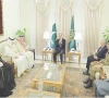 prime minister shehbaz sharif speaks with saudi arabia s minister of state for foreign affairs adel al jubeir during a meeting in islamabad photo nni