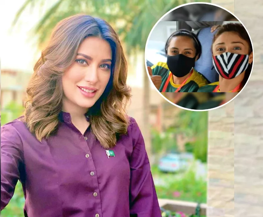 mehwish hayat rejoices reunion of pakistan s women football team mehwish hayat rejoices reunion of pakistan s women football team