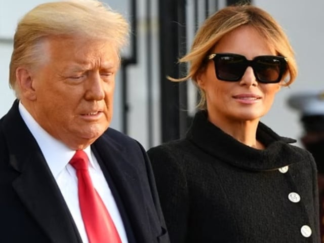 Melania Trump seen with $4K Burberry bag and FLOTUS luggage as Donald Trump battles Kamala Harris