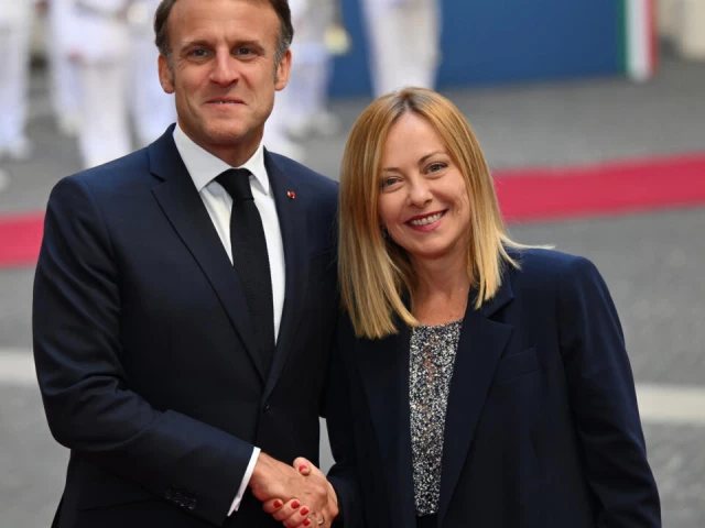 giorgia meloni and france s emmanuel macron giorgia meloni and france s emmanuel macron
