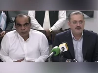 sindh excise and taxation minister mukesh kumar chawla l and senior minister sharjeel memon screengrab