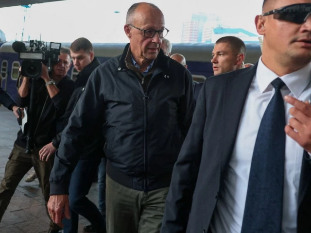 Germany's Merz arrives in Kyiv to finalise drone deal, release aid