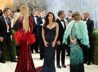 stars embrace costume at met gala as protesters target bezos