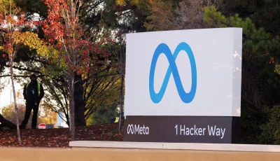 a security guard stands watch by the meta sign outside the headquarters of facebook parent company meta platforms inc in mountain view california us november 9 2022 photo reuters