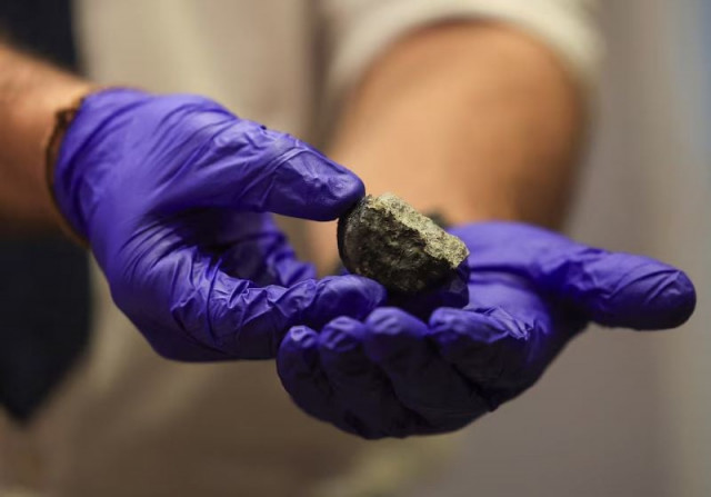 scientists reveal rare fragment of a large motorcycle size meteorite scientists reveal rare fragment of a large motorcycle size meteorite