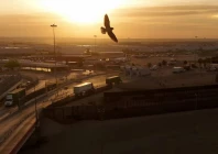 a drone view shows trucks crossing into the united states via the zaragoza ysleta border bridge in ciudad juarez mexico april 2 2025 reuters