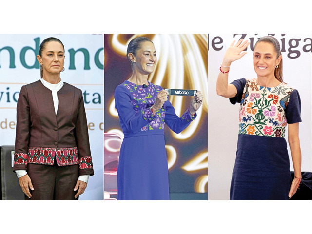 claudia sheinbaum green dress For the First Time in 215 Years, a Woman Leads Mexico's Cry of Independence