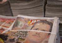 freshly printed copies of the newspaper pm bearing the headline us mapped el mencho and mexico delivered the final blow caught between two fires are seen at a printing facility following the killing of drug lord nemesio oseguera known as el mencho in a military operation on sunday photo reuters