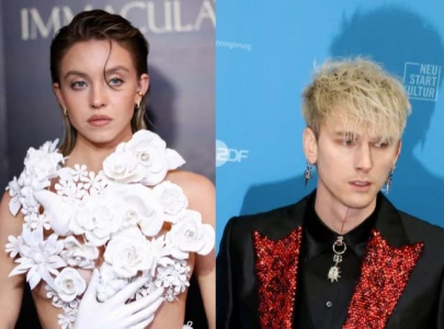 sydney sweeney spotted with mgk at las vegas beach club event
