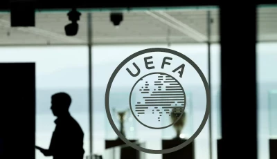 the uefa logo is pictured at the headquarters ahead of the announcement reuters the uefa logo is pictured at the headquarters ahead of the announcement reuters