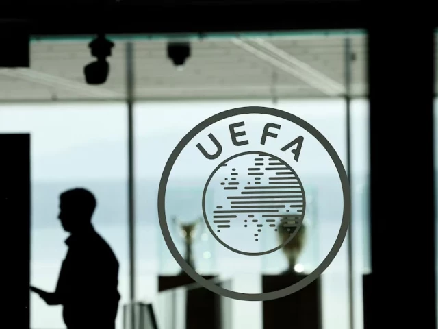 the uefa logo is pictured at the headquarters ahead of the announcement reuters the uefa logo is pictured at the headquarters ahead of the announcement reuters