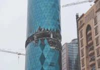 the photograph shows a damaged building in the aftermath of a drone strike in the seef district of manama photo afp