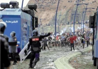 migrant crises moroccan security forces confront migrants attempting to cross into spain s north african enclave of ceuta during clashes near the town of fnideq on the morocco spain border photo afp migrant crises moroccan security forces confront migrants attempting to cross into spain s north african enclave of ceuta during clashes near the town of fnideq on the morocco spain border photo afp