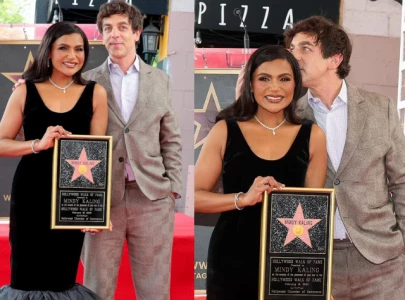 did mindy kaling reveal bj novak as her baby daddy at her walk of fame ceremony
