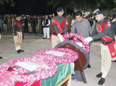 minister jan attends funeral of martyred cop