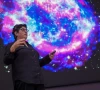 pakistani american physicist and mit dean dr nergis mavalvala speaks at the 10th yohsin lecture at habib university in karachi on thursday photo express