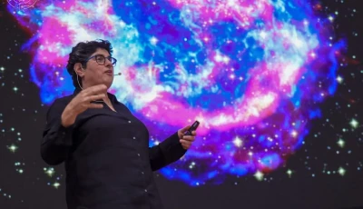pakistani american physicist and mit dean dr nergis mavalvala speaks at the 10th yohsin lecture at habib university in karachi on thursday photo express