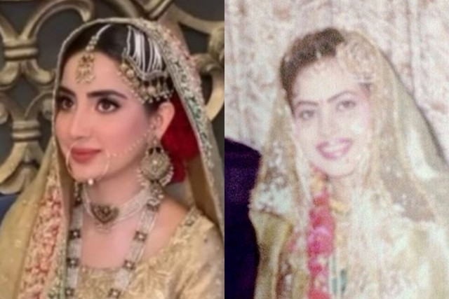 how saboor sajal paid homage to mother s bridal looks on their big days