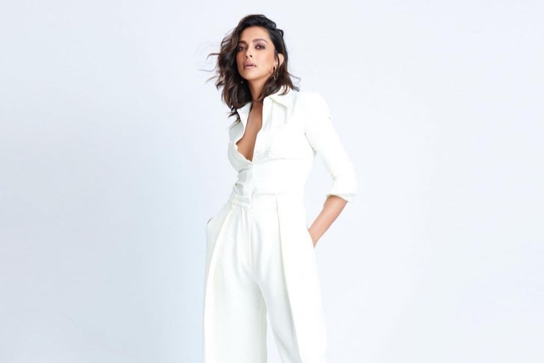 Deepika Padukone styled her white camisole + khaki pants with a