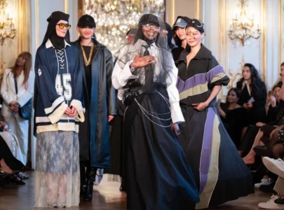 paris hosts its first modest fashion week putting hijab friendly design on global stage