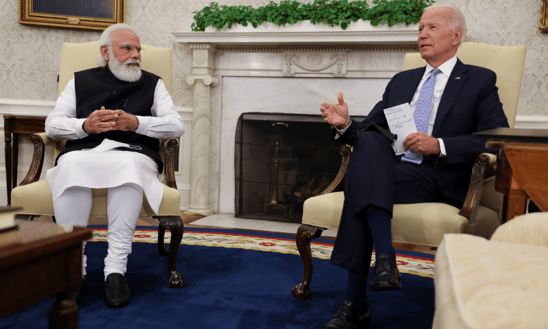 in this file photo from september 2021 us president joe biden r meets with india s prime minister narendra modi l in the oval office at the white house in washington photo reuters