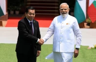 myanmar s president min aung hlaing shakes hands with india s prime minister narendra modi before their meeting at the hyderabad house in new delhi india june 1 2026 reuters myanmar s president min aung hlaing shakes hands with india s prime minister narendra modi before their meeting at the hyderabad house in new delhi india june 1 2026 reuters