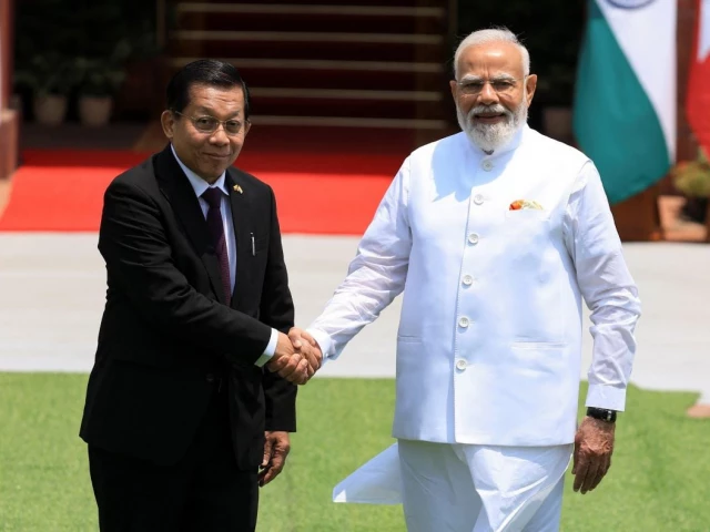 Myanmar president holds trade and security talks with India’s Modi