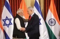 israel s prime minister benjamin netanyahu shakes hands with his indian counterpart narendra modi during a press conference in jerusalem on february 26 2026 photo afp