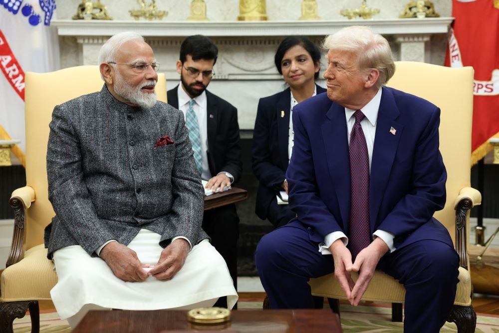 us president donald trump meets with indian prime minister narendra modi at the white house in washington d c u s february 13 2025 reuters