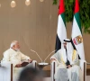 sheikh mohamed bin zayed al nahyan president of uae met with indian prime minister narendra modi photo uae president x