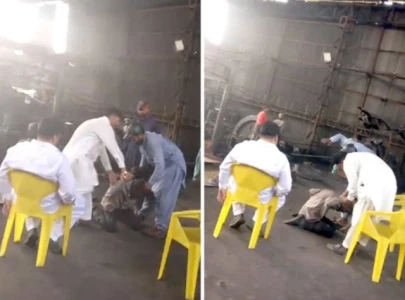 worker assaulted after taking day off in lahore
