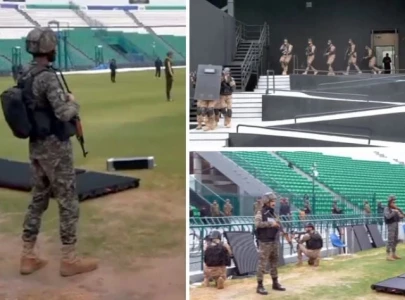 champions trophy 2025 preparations security drills held at lahore s gaddafi stadium