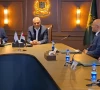 interior minister mohsin naqvi and state minister talal chaudhry met with delegation from egypt s interior ministry on may 16 2026 screengrab