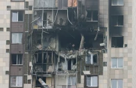 emergency services personnel work in a damaged multi storey residential building hit by what authorities described as a ukrainian drone strike amid the russia ukraine conflict in kotelniki in the moscow region russia september 20 2026 photo reuters