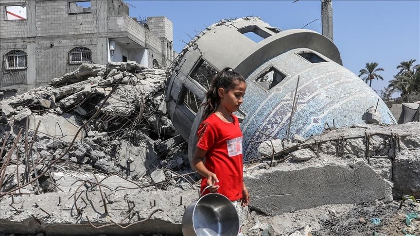 more than 800 mosques 3 churches and over a dozen cemeteries destroyed by israel in gaza area photo anadolu