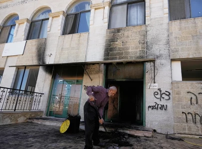 israeli settlers torch two west bank mosques palestinian officials israeli settlers torch two west bank mosques palestinian officials