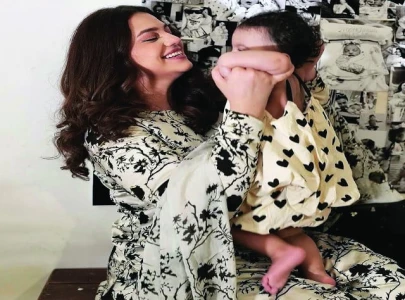 zara noor abbas marks daughter s first b day zara noor abbas marks daughter s first b day