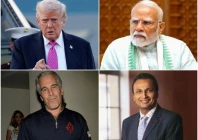 us president trump from upper left clockwise indian pm narendra modi american financier jeffrey epstein and indian businessman anil ambani photos file us president trump from upper left clockwise indian pm narendra modi american financier jeffrey epstein and indian businessman anil ambani photos file