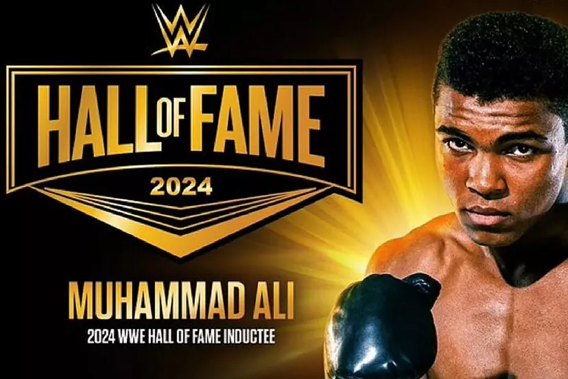 undertaker welcomes muhammad ali into wwe hall of fame the rock receives people s championship undertaker welcomes muhammad ali into wwe hall of fame the rock receives people s championship