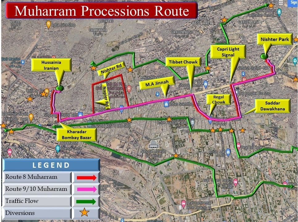 Karachi traffic plan unveiled for Muharram processions