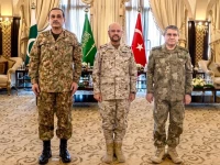 pakistan t rkiye and saudi arabia military chiefs meet under the makkah joint defence agreement on friday photo ispr