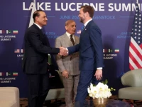 us vice president jd vance shakes hands with pakistan s chief of army staff field marshal asim munir next to pakistan s prime minister shehbaz sharif as they meet for high level talks at the buergenstock resort lake lucerne switzerland on june 21 2026 photo reuters