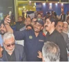 a security guard takes a selfie with cm murad ali shah who was visiting various stalls at the my karachi expo on its concluding day photo express