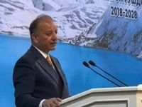 climate change minister musadik malik addresses the fourth high level international conference on water for sustainable development in dushanbe on tuesday screengrab