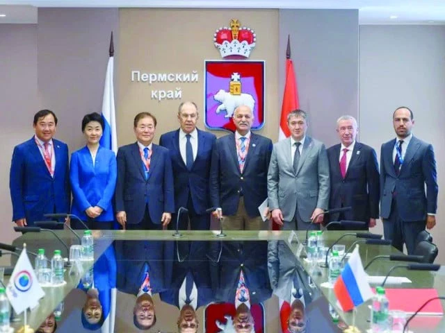 pakistani senator mushahid hussain sayed met russian foreign minister sergey lavrov in moscow photo express pakistani senator mushahid hussain sayed met russian foreign minister sergey lavrov in moscow photo express