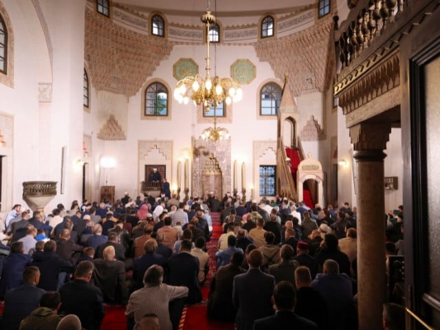 Muslims gather to perform Eidul Azha prayer in Sarajevo, Bosnia and Herzegovina, on May 27, 2026. PHOTO: REUTERS