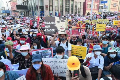 myanmar activists stage bloody protests against military myanmar activists stage bloody protests against military